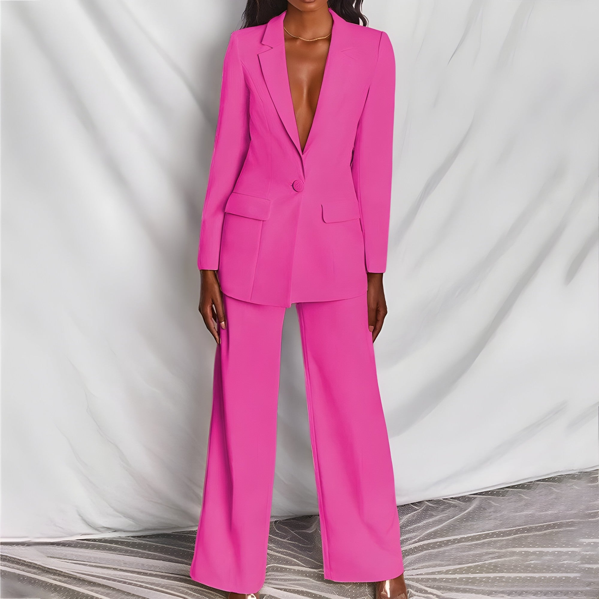 Emilia | Ensemble Tailleur Femme Chic avec Blazer et Pantalon