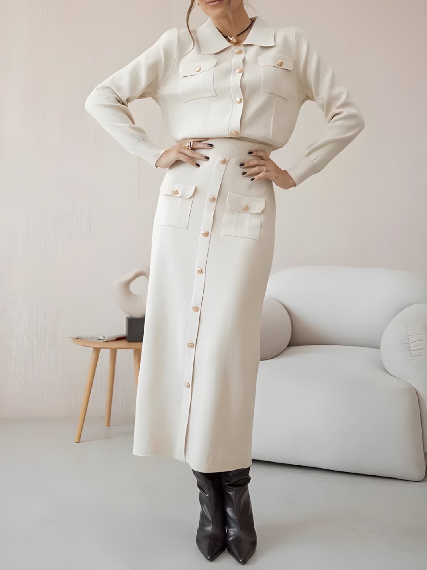 Remy | Ensemble Tailleur Femme Élégant Blazer Jupe