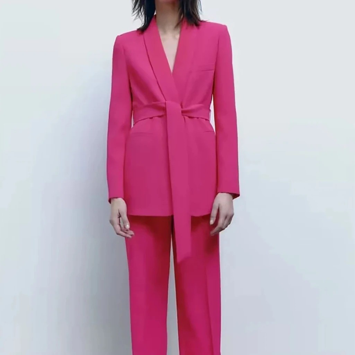 Ensemble Tailleur Femme Élégant Blazer Pantalon 2