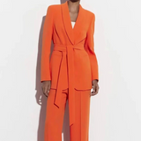 Ensemble Tailleur Femme Élégant Blazer Pantalon 3
