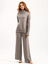 Ensemble Tailleur Femme Élégant Pantalon Évasé 2