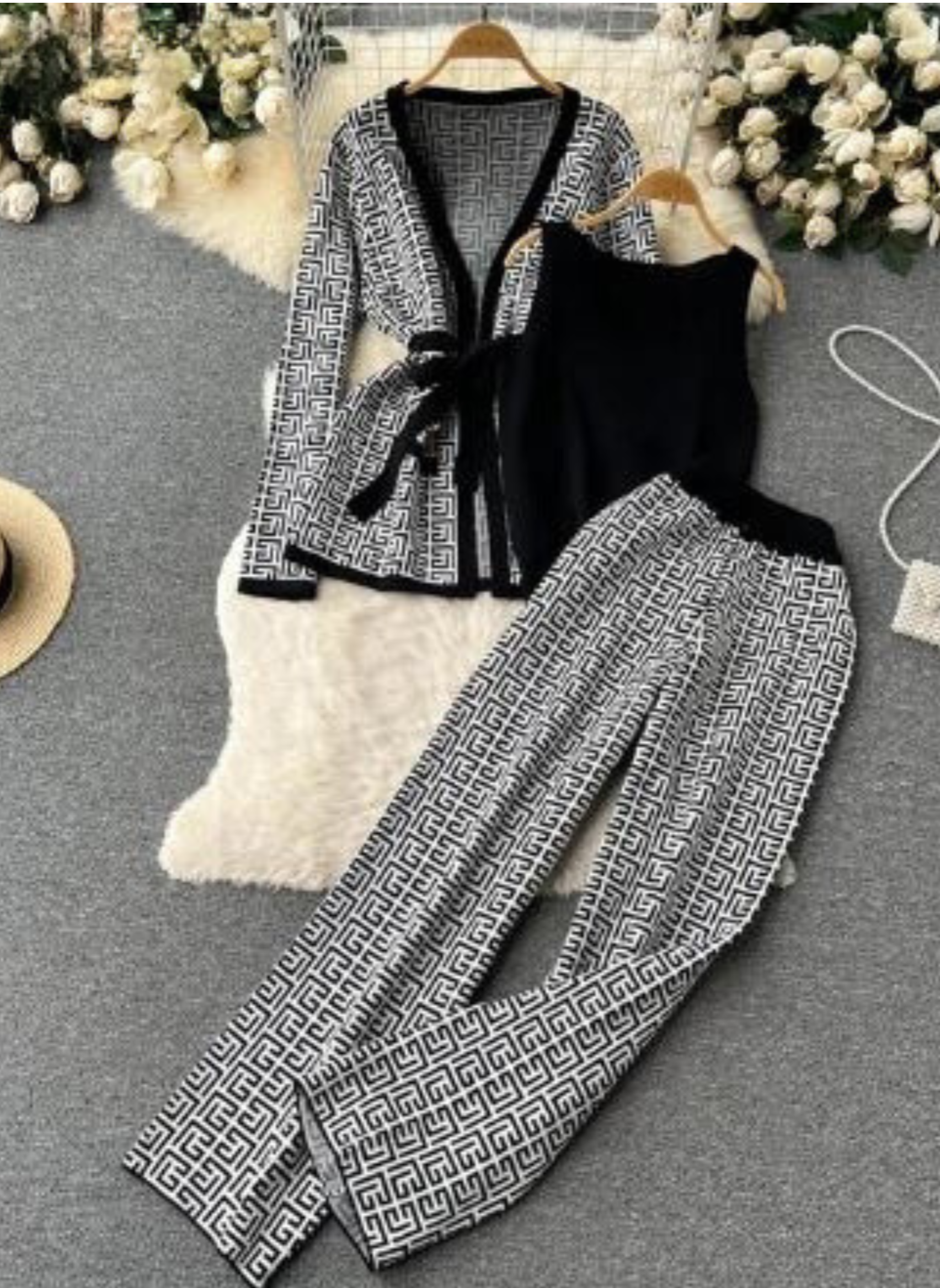 Ensemble Tailleur Femme Élégant Trois Pièces 0