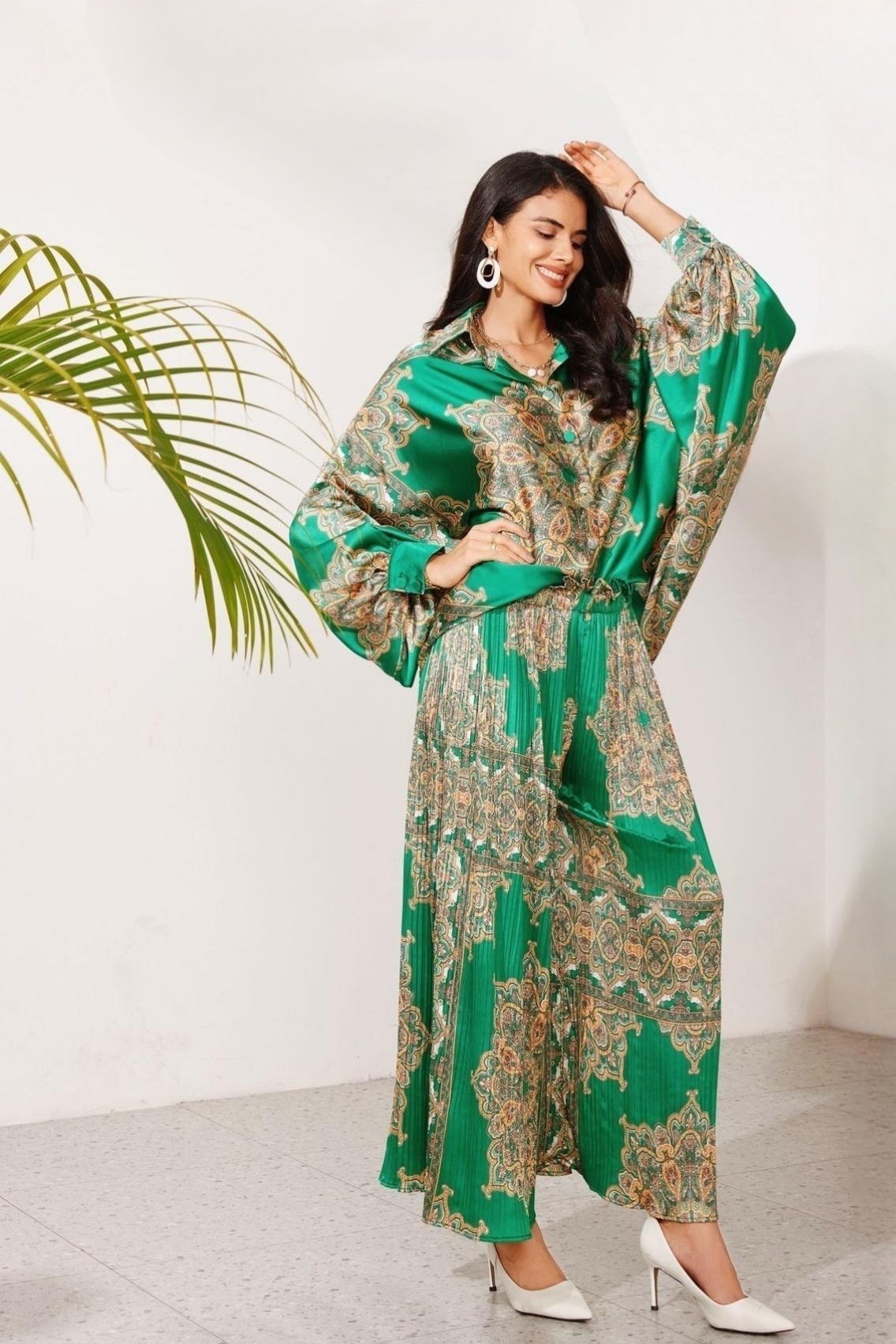 Ensemble Tailleur Femme Satiné Élégant 2