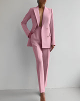other : Ravenna | Ensemble Tailleur Pantalon Femme Élégant en Polyester in Rose van Seroa