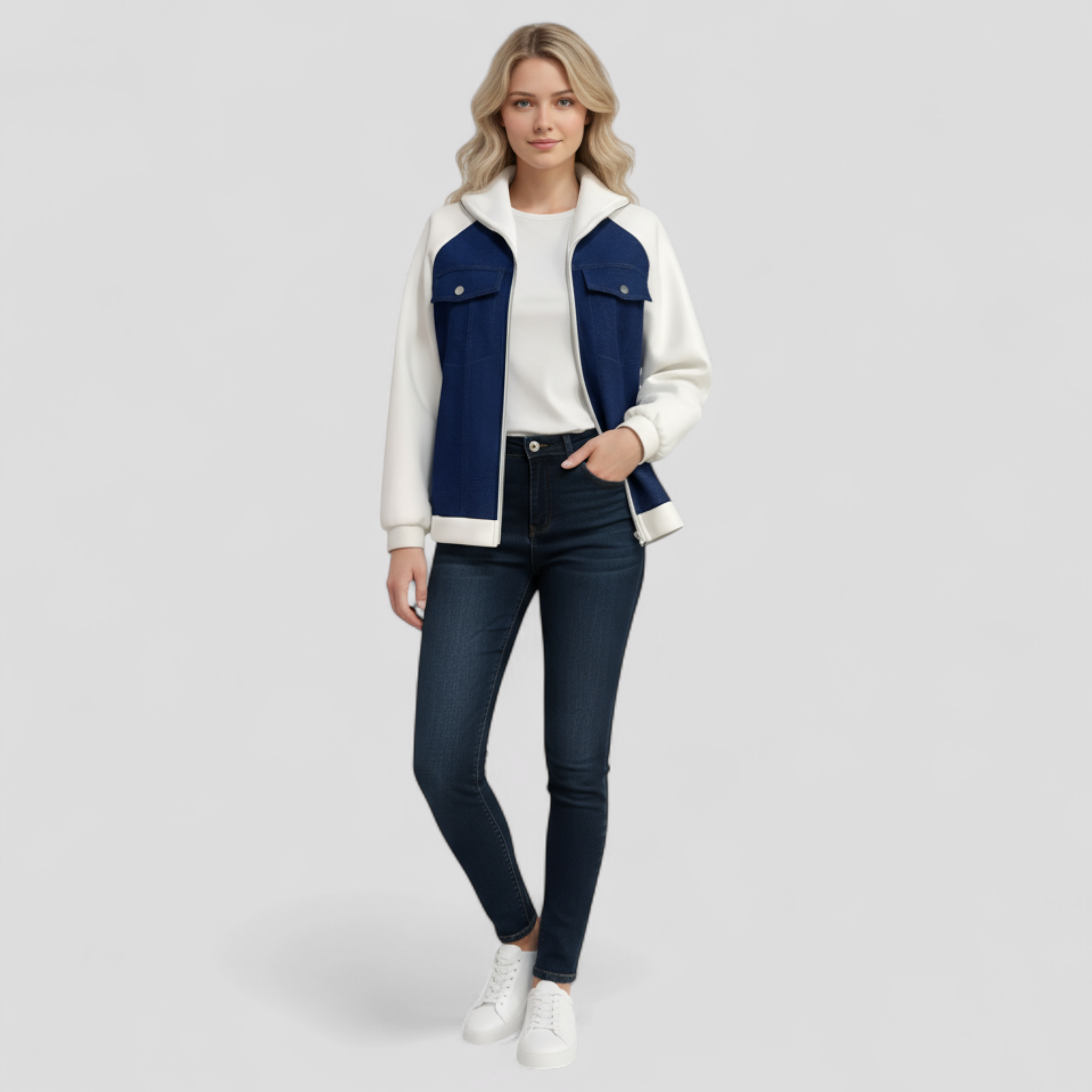 Elspeth | Veste Femme Élégante Col en V