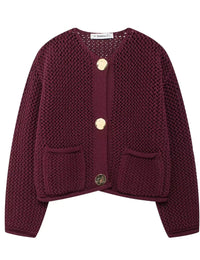 Gilet Élégant avec Coupe Ajustée Femme Cardigan