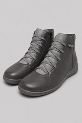 Bottines confortables pour femme, élégantes en cuir souple,