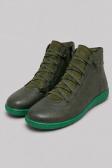 Bottines confortables pour femme, élégantes en cuir souple,