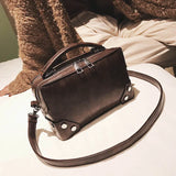 bags : Maya | Sac Bandoulière Femme Cuir Vintage Élégant in Café van Seroa