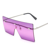 other : Leona | Lunettes de Soleil Oversize Femme in ArgentVioletFoncé van Seroa