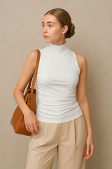 Haut Femme Chic Dos Nu Ajusté 1