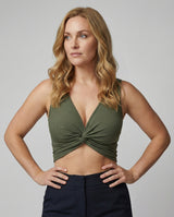 Haut Femme Élégant avec Nœud Col en V 0
