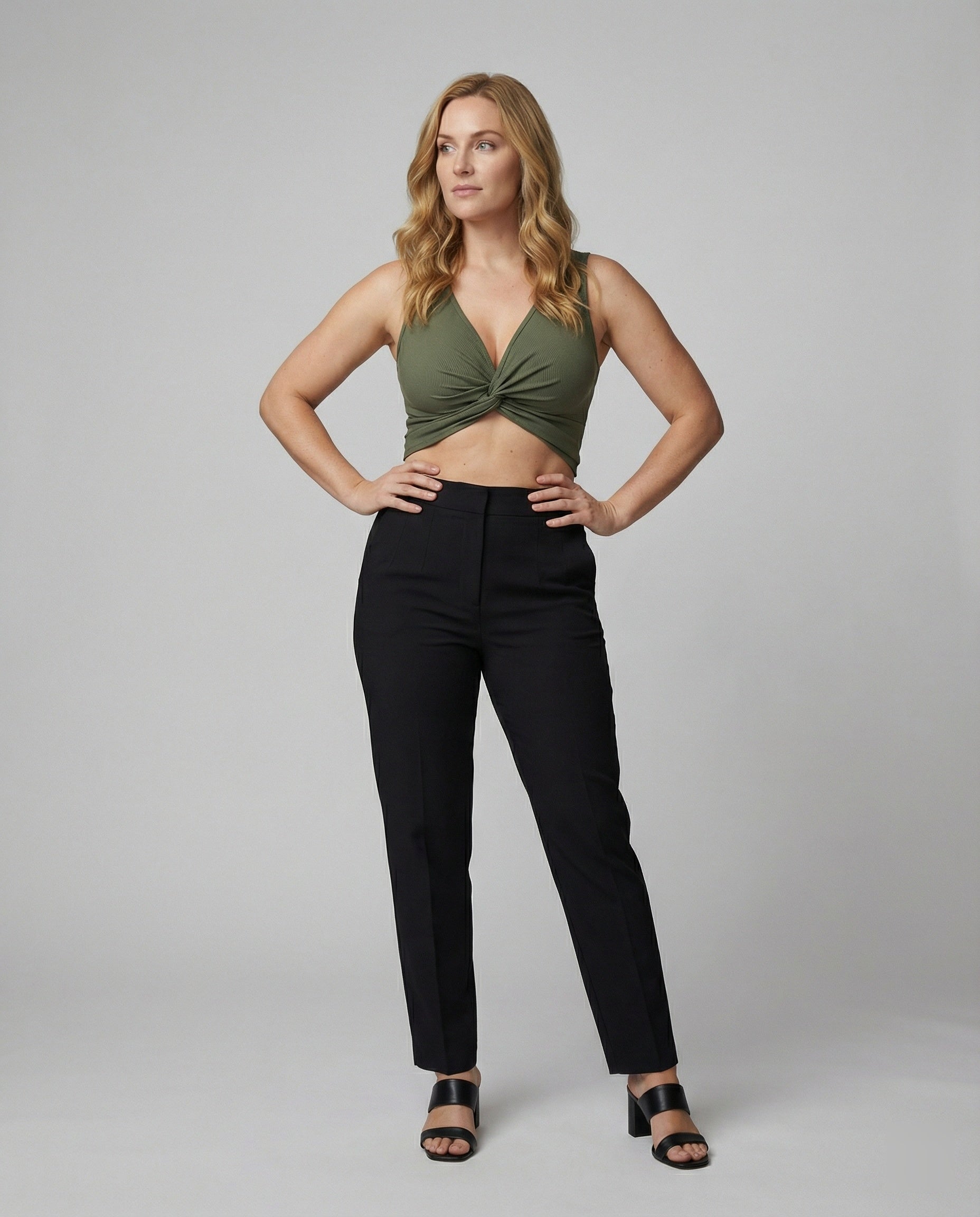 Haut Femme Élégant avec Nœud Col en V 1