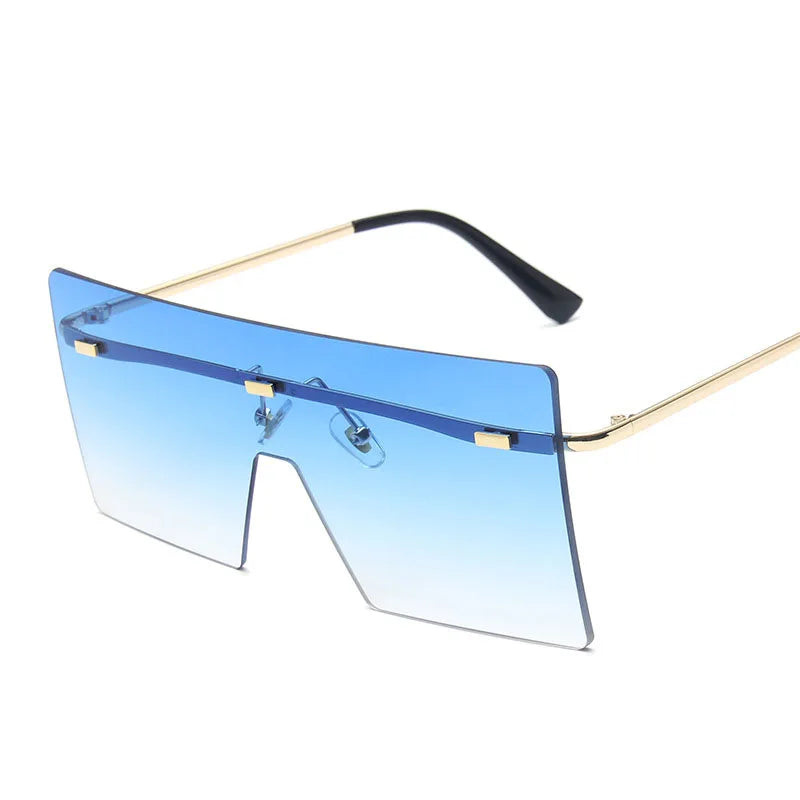 other : Leona | Lunettes de Soleil Oversize Femme in OrDoubleBleu van Seroa