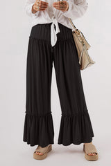 skirts : Iris | Pantalon Femme Bootcut Confortable en Tissu Respirant in Noir van Seroa