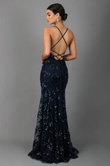 dresses : Ellie – Élégante Robe de Soirée Dos Nu Ornée de Paillettes in van Seroa