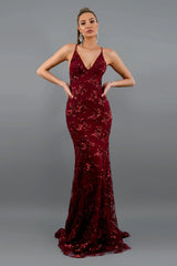 dresses : Ellie – Élégante Robe de Soirée Dos Nu Ornée de Paillettes in van Seroa