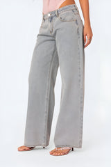 Pantalons : Abileth | Jean Femme Denim Avec Détail Nœud Papillon in XXL van Seroa