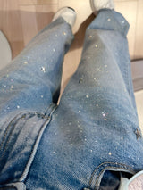 Jeans pour femmes : Zilla | Jeans Femme Slim Fit en Denim avec Paillettes in van Seroa