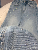 Jeans pour femmes : Zilla | Jeans Femme Slim Fit en Denim avec Paillettes in van Seroa