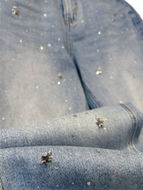 Jeans pour femmes : Zilla | Jeans Femme Slim Fit en Denim avec Paillettes in van Seroa