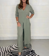 Delphine | Jumpsuit Femme Élégant Pantalon Large