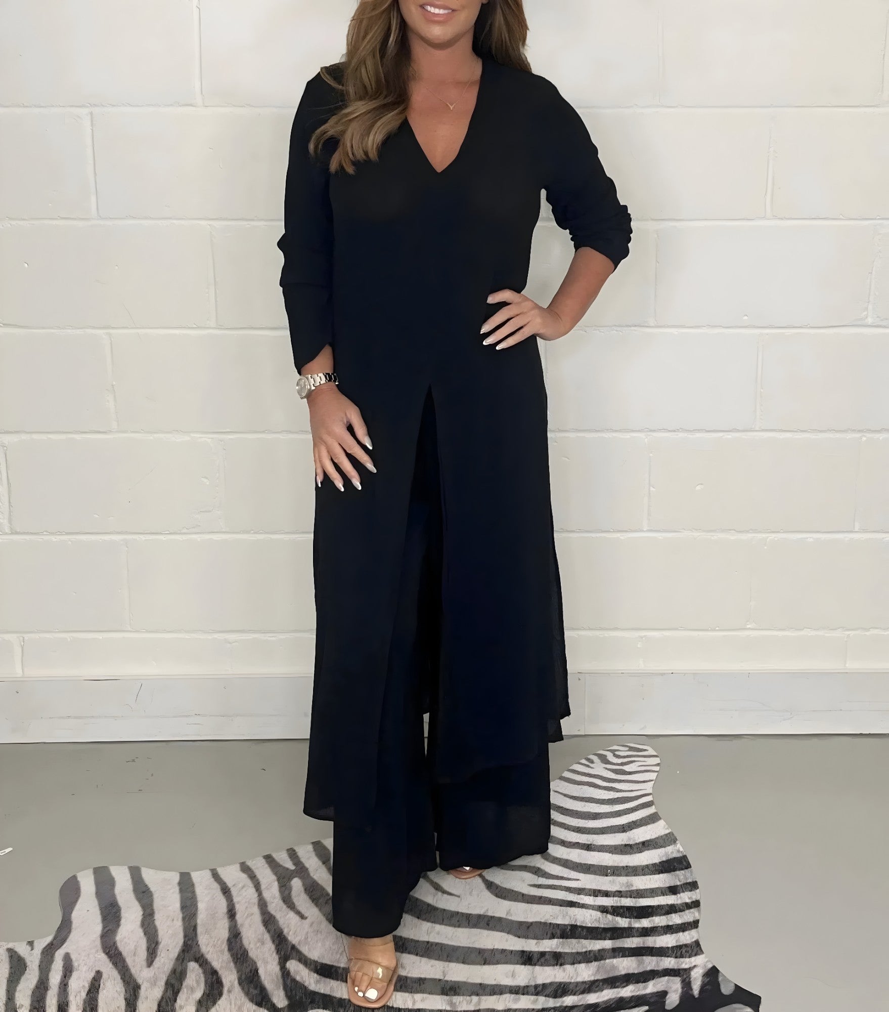 Delphine | Jumpsuit Femme Élégant Pantalon Large