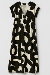 Chic Women's V-Neck Maxi Dress with an Elegant Silhouette