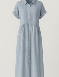 Women's Elegant Midi Dress with Pockets Alsidig Kjole