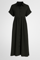 Chic Women's Midi Dress with Handy Pockets