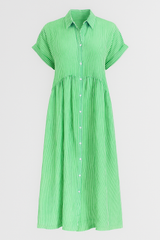 Chic Women's Midi Dress with Handy Pockets