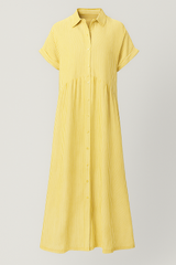 Women's Elegant Midi Dress with Pockets Alsidig Kjole
