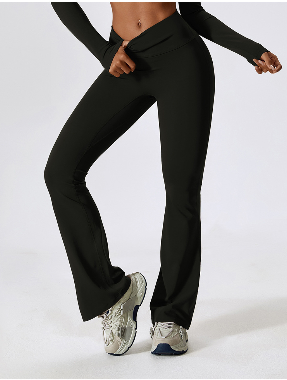 Legging Sport Femme Taille Haute Évasé 0