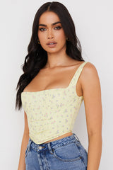 dresses : Nia | Corset Femme Clair Imprimé Floral Ajusté in van Seroa