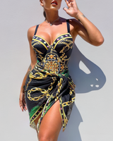 Maillot de Bain Femme Push-up avec Jupe 0