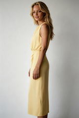 Robe midi élégante pour femme, confortable en jersey, idéale pour