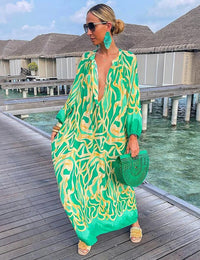 Maxi-Kaftan im Boho-Stil für Damen – fließend & bequem für Strand & Sommer