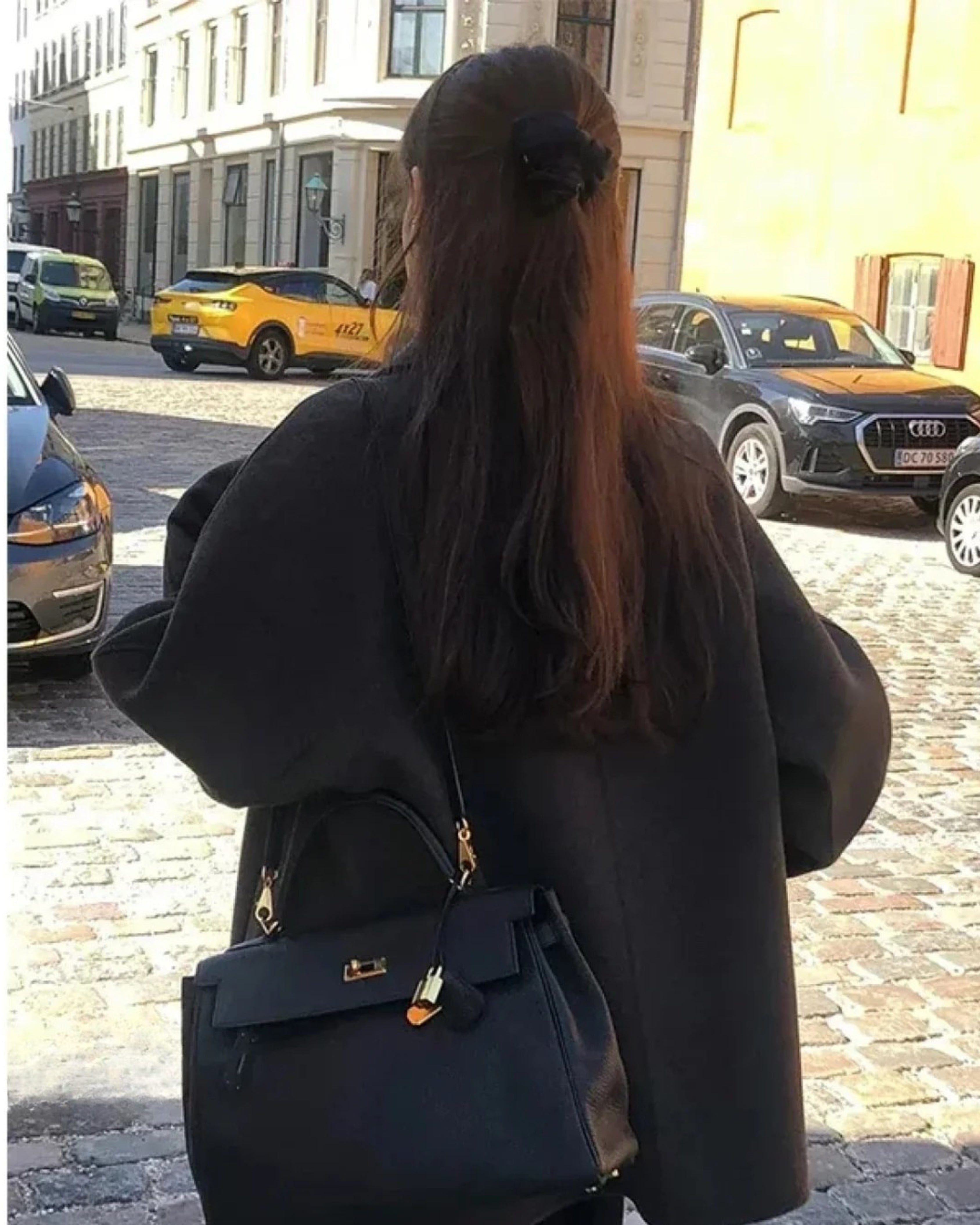 Płaszcz zimowy damski vintage streetwear wełniany