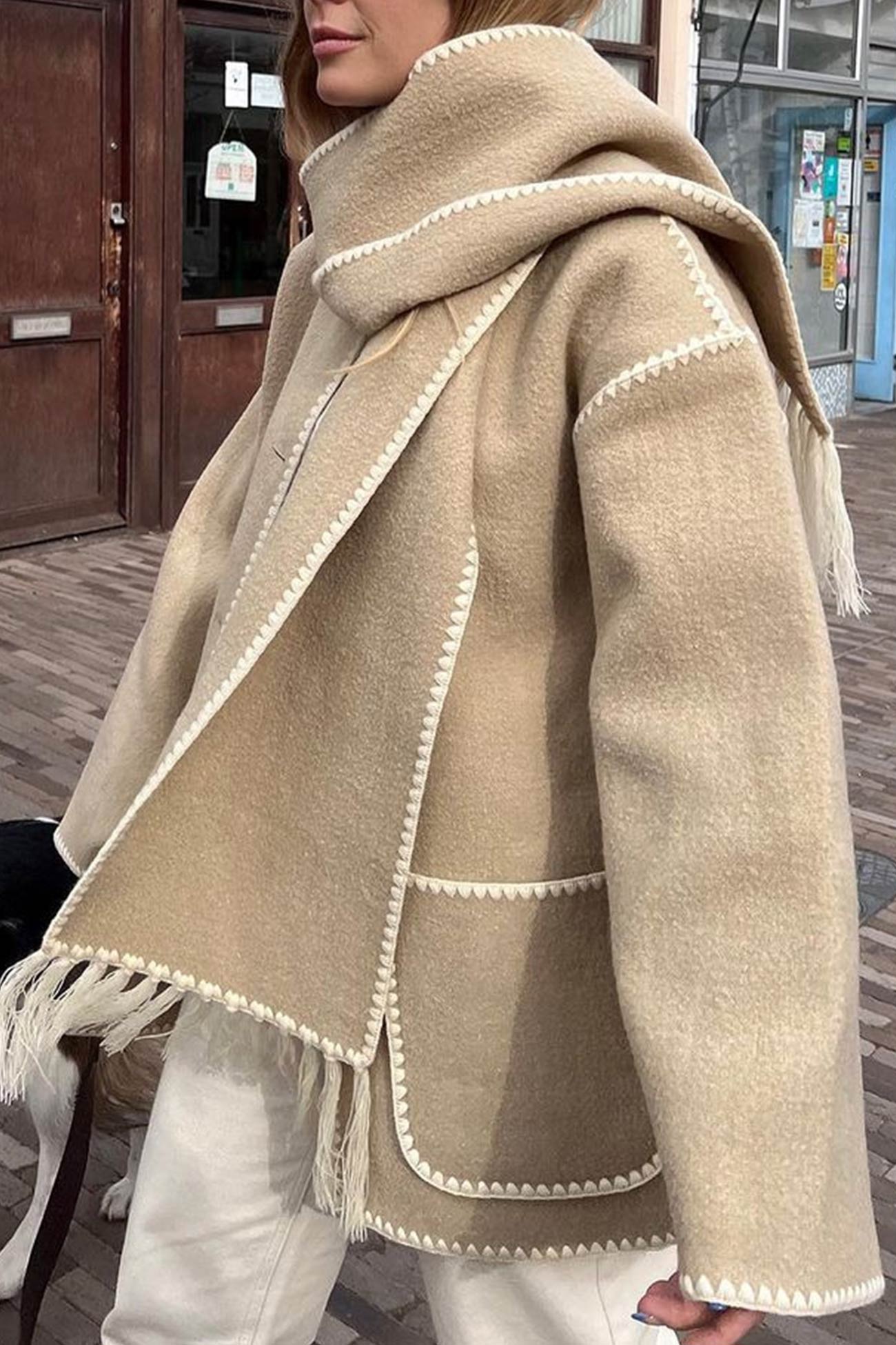 Manteau Châle Femme Élégant 5