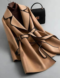 Langer Damen-Wintermantel aus Wolle Herbstkollektion