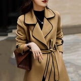 Manteau Chic Hiver Femme Long en Laine 5