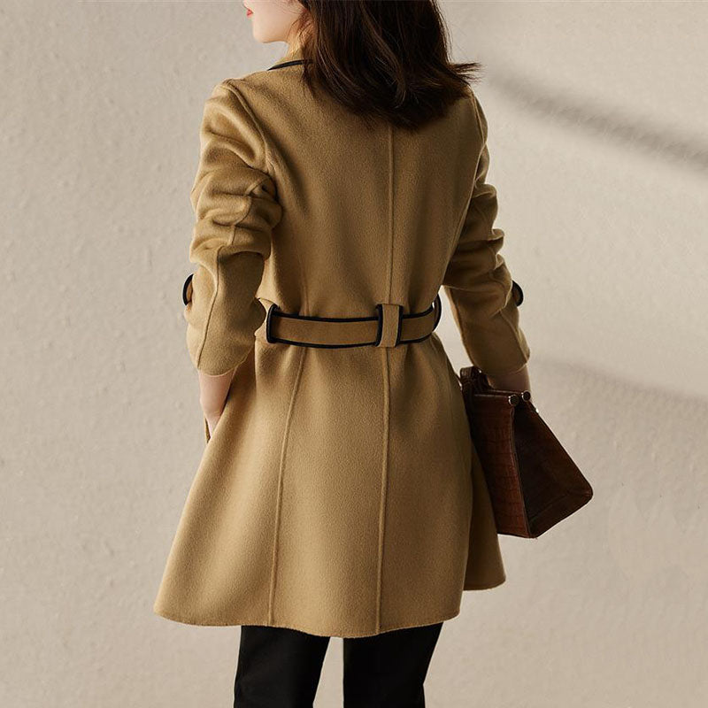Manteau Chic Hiver Femme Long en Laine 7