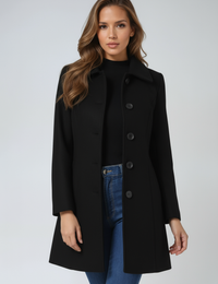 Manteau D'Hiver Femme Ajusté Manches Longues