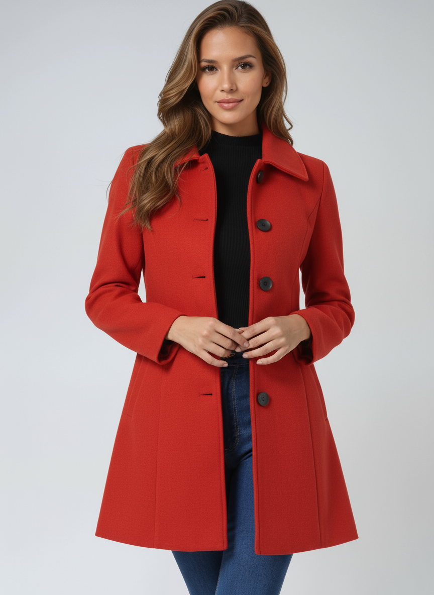 Manteau D'Hiver Femme Élégant Ajusté 9