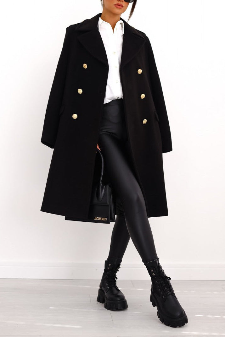 Manteau Femme Élégant à Double Boutonnage 0