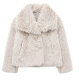 Manteau Femme Élégant en Fausse Fourrure 4