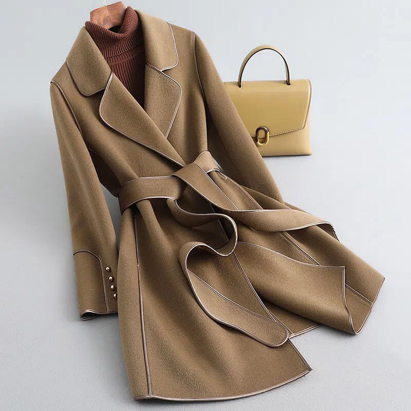 Manteau Femme Élégant en Laine 0