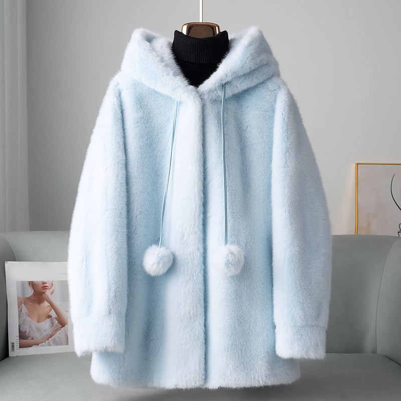 Manteau Hiver Femme À Capuche Décontracté 4