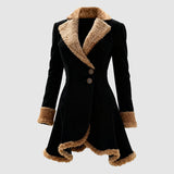 Manteau Hiver Femme Chic avec Bordure en Fourrure 2