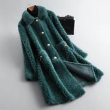 Manteau Hiver Femme Chic en Peau de Mouton 0